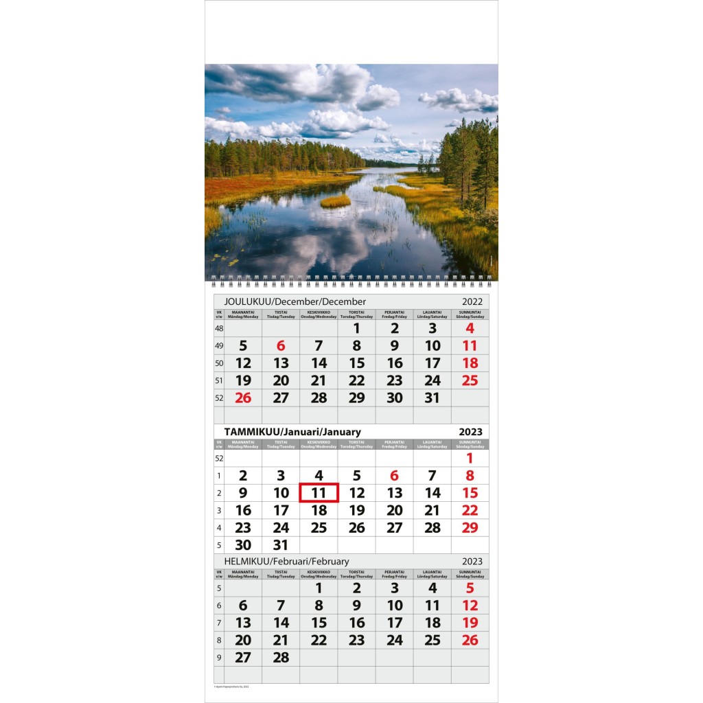 Vakiotrio kalenteri - Seinäkalenterit 